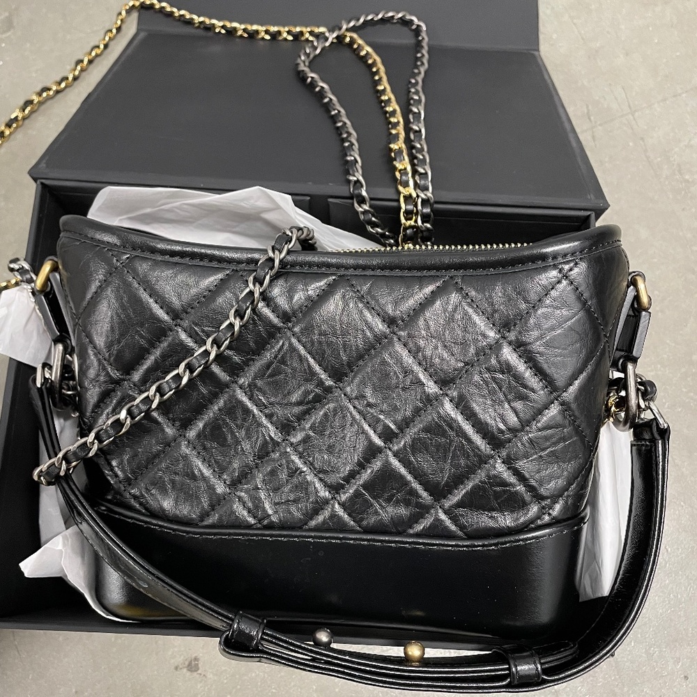 🖤CHANEL🖤Gabrielle Small Hobo Calf Leather Crossbody Shoulder Bag